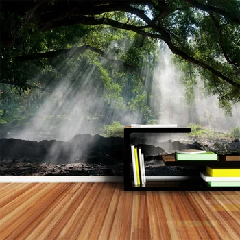 

3d Photo Nature Forest Mural Wallpaper 3d Wall Paper Papers Home Decor Wallpapers for Living Room Self Adhesive TV Murals Rolls