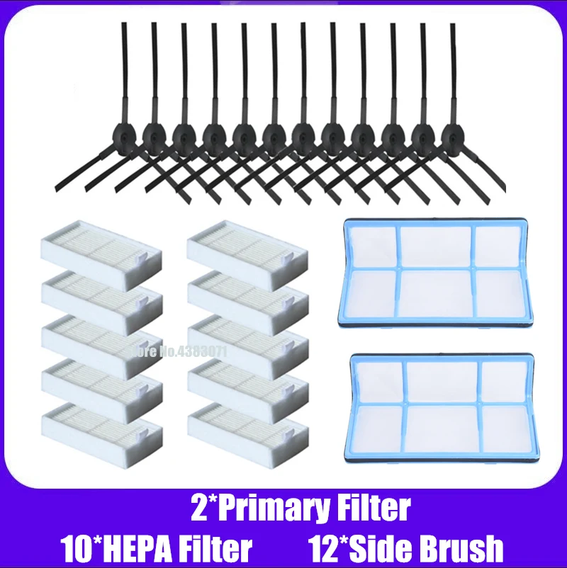 Dust Filter Side Brush Hepa Filter Robot Vacuum Cleaner Parts for ilife v5 v5s V3 V3s v5pro V50 V55 x5 v5s pro hepa filter kit robot vacuum cleaner accessories