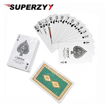 

White PVC Plastic Playing Cards Waterproof Durable Poker Cards Game Deck Poker Set Magic Green Blue 2 Color Gift Cards