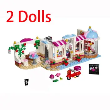 

460pcs City Girls Coffee Cake Shop Model Friend Building Blocks Sets Compatible 41119 Friends Bricks Kids Classic Toys Gifts