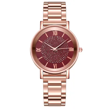 

Casual Rhinestone Watch Women Top Brand Lady Quartz Wristwatch Stainless Steel Creative Band Watch reloj mujer relogio feminino
