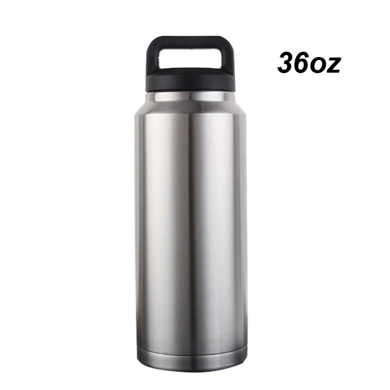 36oz UNITOR 64 унции 304 нержавеющая сталь бутылка для воды с двойными стенками Вакуумный пивной чайник фляги с ручкой для отдыха на природе спортивная бутылка - Цвет: 36oz