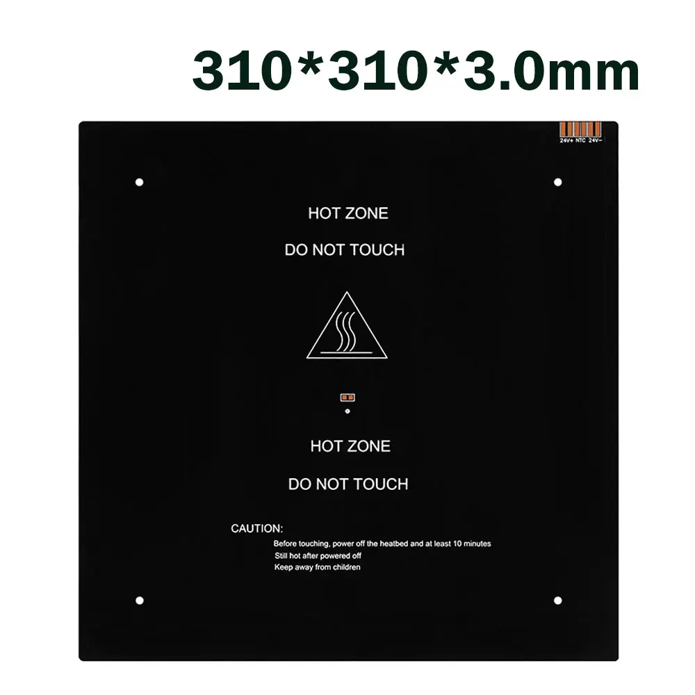 Hotbed de Alumínio para a Creality 3d Cr10 Peças da Impressora 3d Cor Preta 310x310x3 mm 12v o