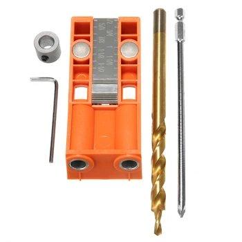 

Pocket Hole Jig Kit Pocket Hole Wood Joinery Step Drill Bit Woodworking Inclined Hole Locator