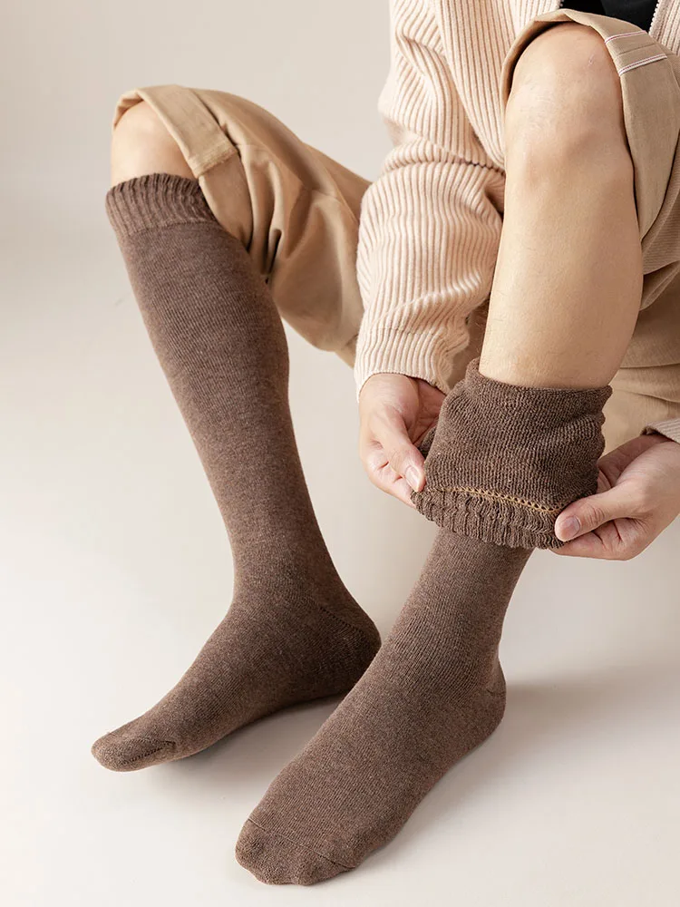 Comprar Calcetines gruesos de algodón para hombre, medias de lana de  negocios de alta calidad, suaves y súper gruesos, cálidos, de punto, Otoño  e Invierno