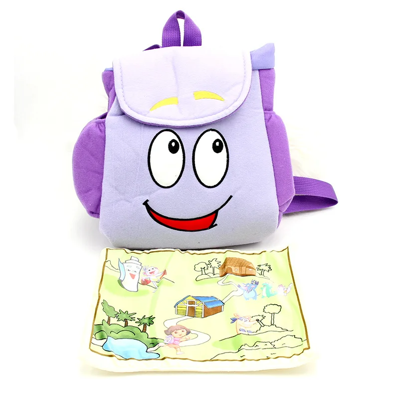 

Dora Explorer Backpack Rescue Bag with Map,Pre-Kindergarten Toys Purple Christmas gifts