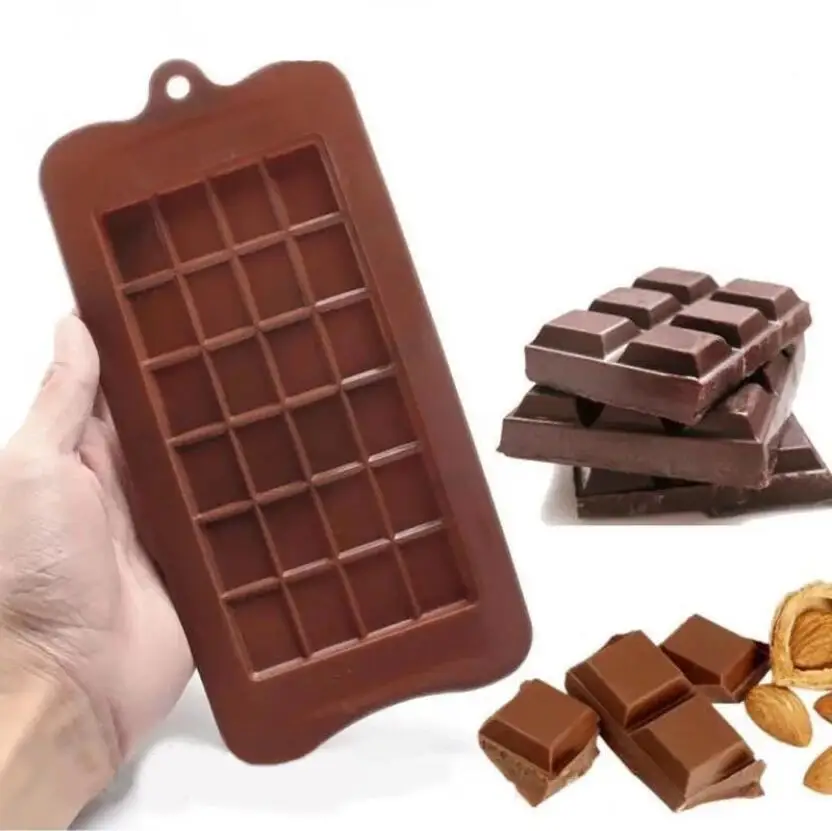 Stampo Per Cioccolato 24 Cavità Torta Bakeware Cucina Strumento Di Cottura Silicone Candy Maker Zucchero Stampo Bar Block Vassoio Per Il Ghiaccio Stru