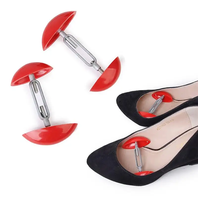 

4pcs Mini Adjustable Shoe Stretcher Shaper Width Extenders Shoe Tree Stretcher Boot Holder For Adults Women Men(Red )