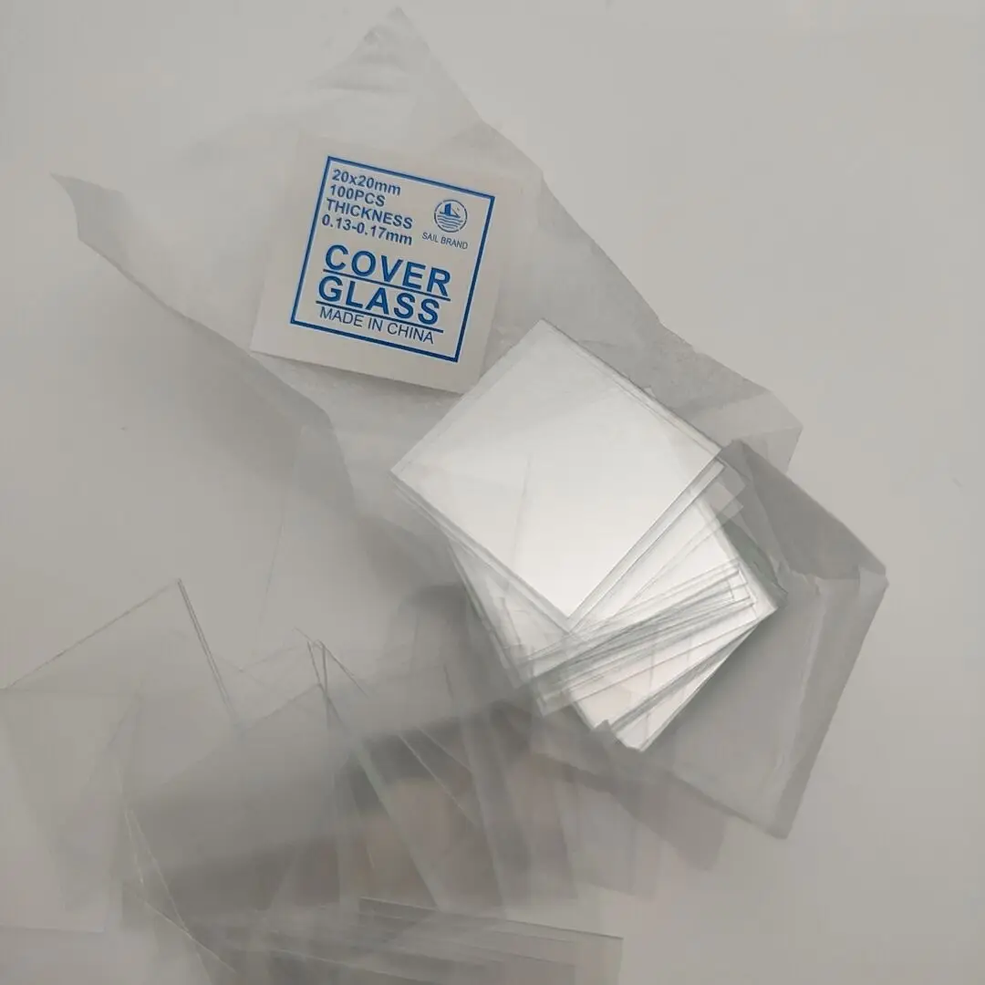 Microscope Glass Slides 100 Pcs Transparent Square Glass Slides Coverslips Coverslides For Microscope Optical Instrument
