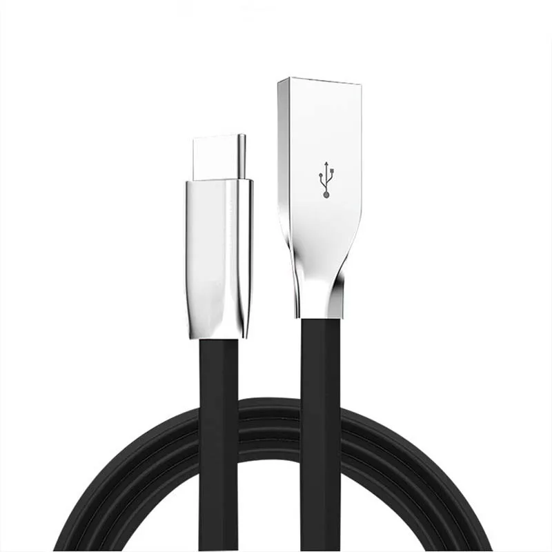 1 м usb type C кабель из цинкового сплава USB передачи данных для быстрой зарядки Кабель