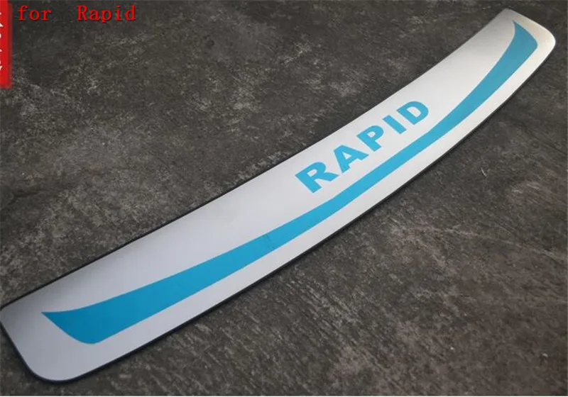 Высокое качество нержавеющая сталь Задний бампер протектор порога для Skoda Rapid top