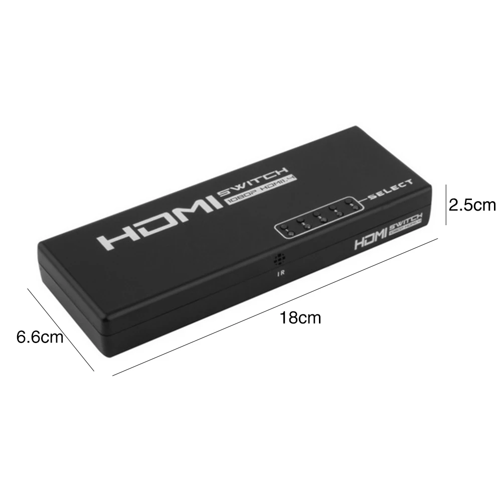 Профессиональный 5 вход 1 выход HDMI адаптер с пультом дистанционного управления разделитель АБС-разъем твердый высокоскоростной конверсионный мини для HD tv