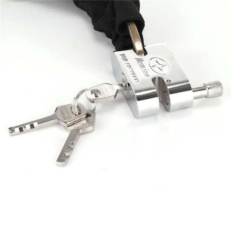 Bike Chain Lock Bicycle Lock Safe Metal Anti-Theft Outdoor Bike Chain Lock Security Reinforced Cycling Lock Bicycle Accessories