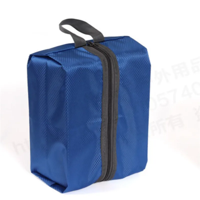 Портативная дорожная сумка для обуви на молнии с окошком для просмотра, водонепроницаемый органайзер, мешки для хранения обуви - Цвет: Синий