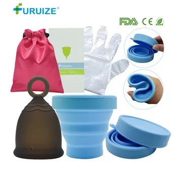 

Feminine Hygiene Lady Cups&Foldable Sterilizer Copa Menstrual Recyclable 1pcs Sterilizer Cup and 1pcs Menstrual Cup On Sale