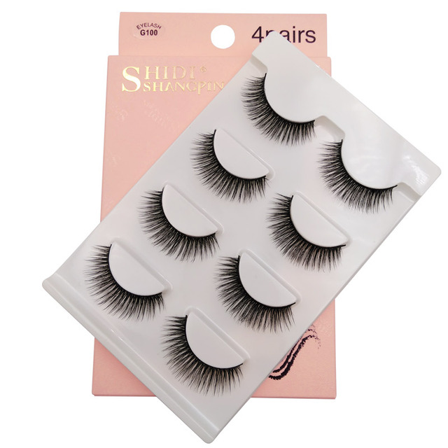 lashes 3/4 pairs false lashes natural fluffy dramatic 3D mink  eyelashes cilio mink eye lash for maquiagem makeup faux cils