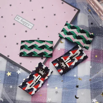 

1 Pair Children Hair Accessories Baby BB Clips New Girls Hair Clips Cute Floral Print Girl Hairpins Hair Clip Kids Headwear w