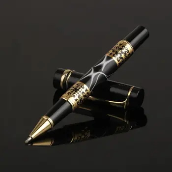 

0.5mm Metal Ballpoint Pen Acrylic Marble Roller Ball Luxury Business Men Signature Gift Writing Pens Office Stationery