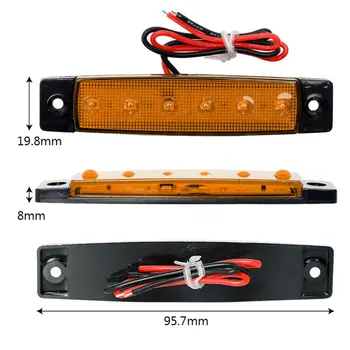 

Bus Side Marker Light Boat Trailer Indicators Lamp Amber ABS Accessories