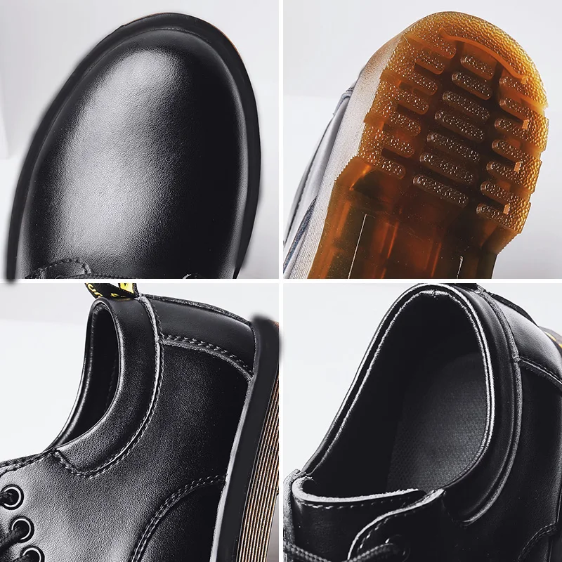 2020 Spring New Genuine Leather Men's Casual Leather Shoes High Quality Men Anti-Slip Big Head Leather Shoes Men Driving Shoes