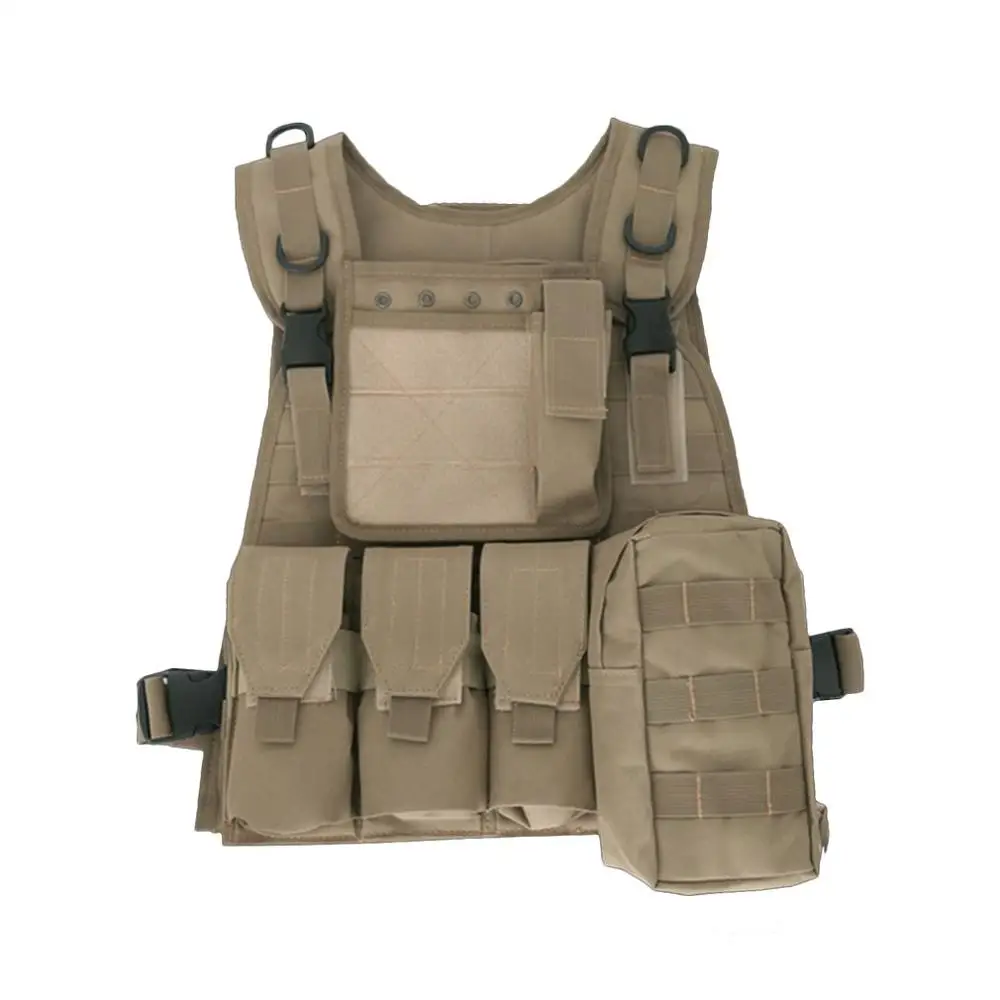 khaki USMC страйкбол военный тактический жилет Molle боевой штурмовой плиты Перевозчик тактический жилет CS открытый охотничий жилет защитная одежда - Цвет: khaki