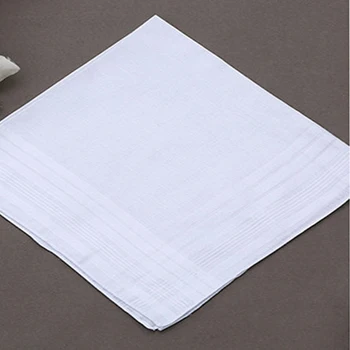 

12pcs/pack Men Women 100% Cotton Handkerchiefs Soft Washable White Handkerchief Hand Towel Cleaning Tools