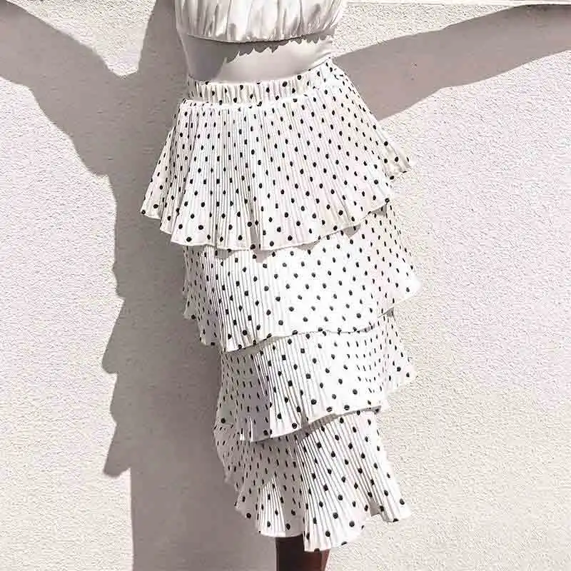 GypsyLady многослойные юбки женские черные в горошек шикарные юбки для вечеринок осенне-зимняя юбка длинные Очень шикарные сексуальные женские юбки