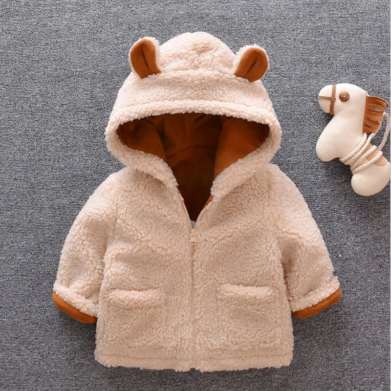 2019 Autumn Winter Toddler Boy Jacket Kids Thickening Fleece Corduroy Outerwear Boys Kids Coat Baby Toddler Coat Clothes（3）