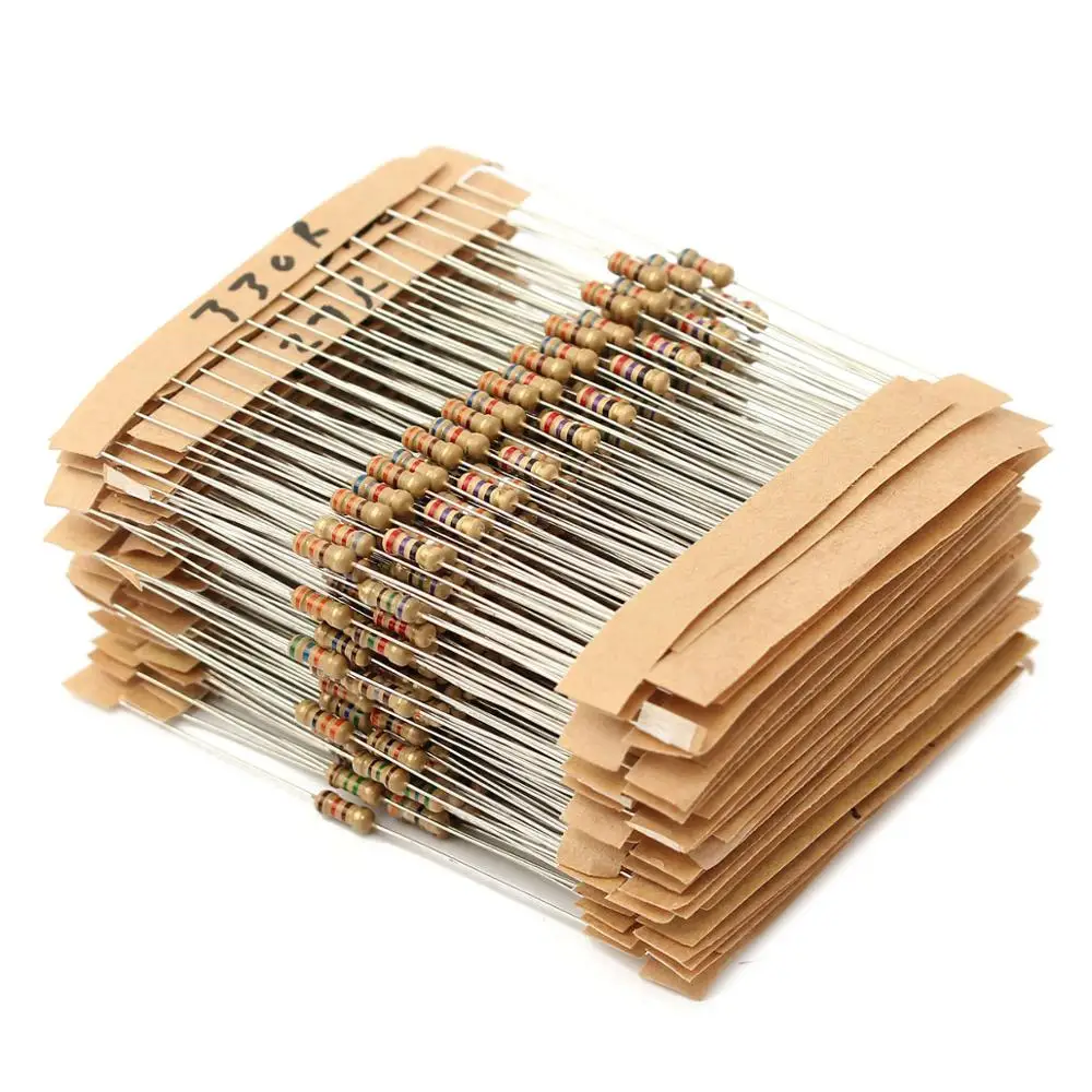New Aiirval 560pcs 56 Values 1/4W 1% Metal Film Resistors Assorted Kit Set 1 ohm ~ 10M ohm 6X2mm Electronic lovers Resistor