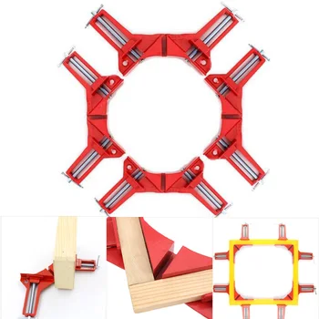 

Rugged 90 Degree Angle Clamp DIY Quick Fixed Fishtank Glass Wood Picture Frame Woodworking Corner Clamps Right Angle Frame Glass