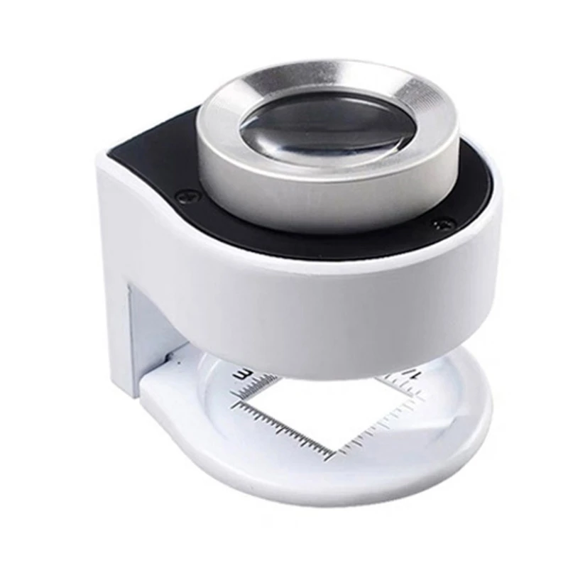 

30 Times Optical Glass Lens Scale Focusing Magnifier with LED Lights and UV Lamp