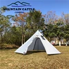 Ultralight Camping Teepee 3-4Person Big Pyramid Tent Backpacking Tent with Chimney Hole Awnings Shelter for Birdwatching Cooking ► Photo 3/6