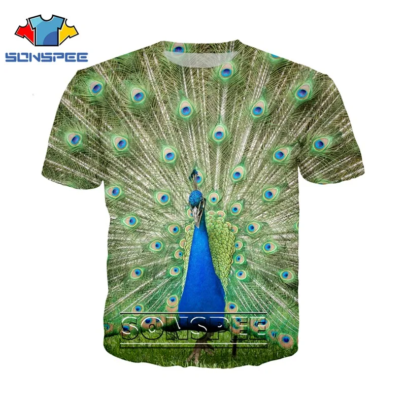 Футболка с 3d принтом аниме уличная одежда с изображением животных, перьев павлина, модные футболки для мужчин и женщин детские рубашки в стиле Харадзюку футболка в стиле хип-хоп - Цвет: 20