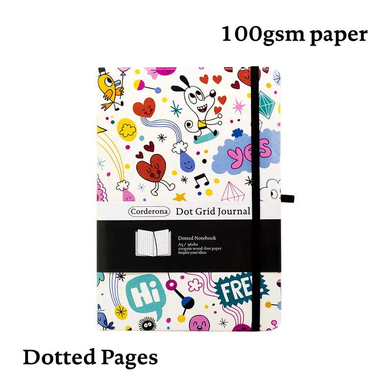 Bullet Journal A5 142x205 мм Жесткий Чехол 100 г 192 страницы точечный блокнот в сетку