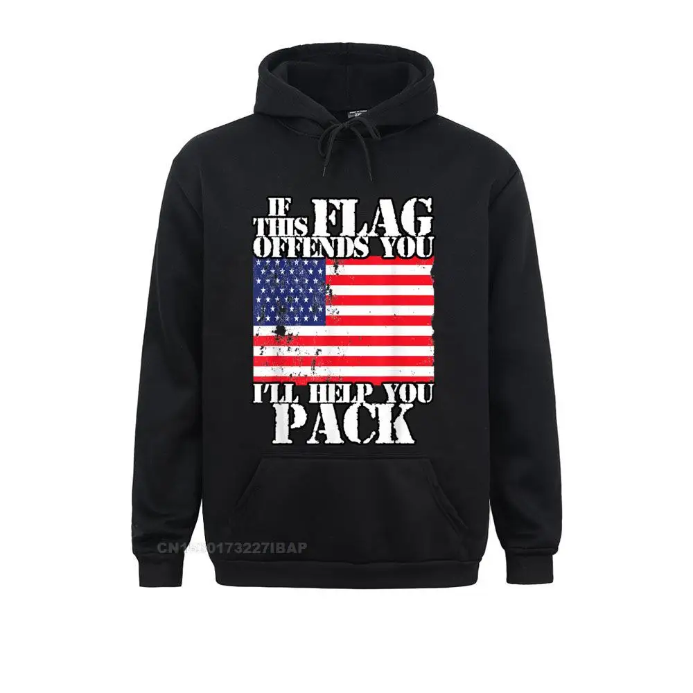 

If This American Flag Offends You I'll Help You Pack Casual Sweatshirts For Women Fall Hoodies Holiday Hoods New Design