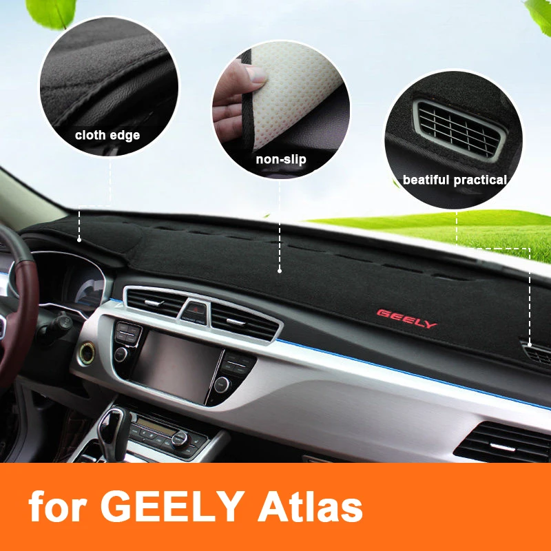 Для GEELY Atlas Boyue Emgrand NL-3 Proton X70 крышка приборной панели автомобиля тире коврик солнцезащитный тент доска-планшет ковер LHD