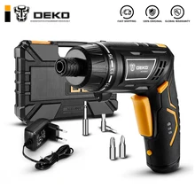 DEKO DCS3.6DU2 Беспроводная электрическая отвертка Бытовая аккумуляторная батарея отвертка с поворотной ручкой светодиодный фонарь