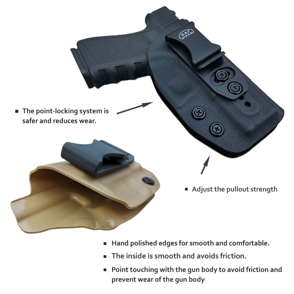 BBF Make IWB KYDEX кобура Glock 19 19X23 25 32 Cz P10 пистолет кобуры пояс носить Скрытая кобура Glock 19 чехол для пистолета