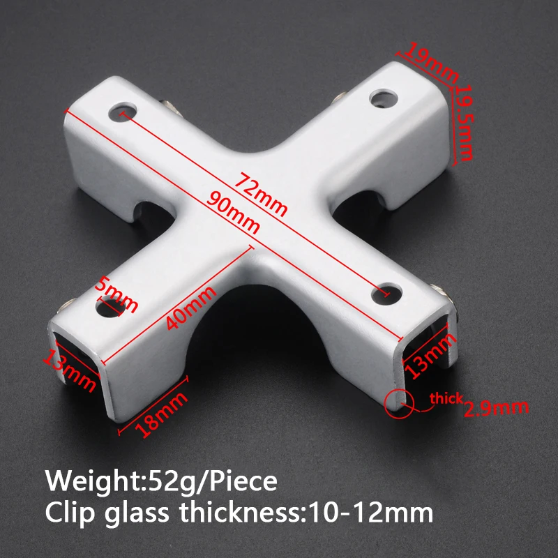 Cross-type 10-12mm Многофункциональный стеклянный зажим L/T/Cross-type стеклянный зажим алюминиевый сплав материал не ржавеет для шкафа/аквариума/мебели фиксированный - Цвет: Cross-type 10-12mm