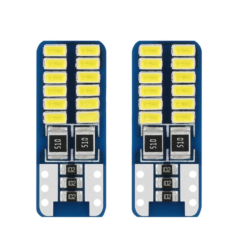 

2 шт. высокое качество T10 W5W 168 192 светодиодные задние светильник 3014 24smd 12В для авто светодиодные лампы CANBUS Нет Ошибка автомобилей Светодиодный Маркер глаза ангела парковочная Лампа Белый
