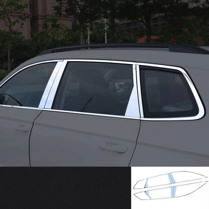 Lsrtw2017 для Skoda Karoq окна автомобиля Хром Ближний пост планки интерьер Молдинги аксессуары - Название цвета: 20 pcs
