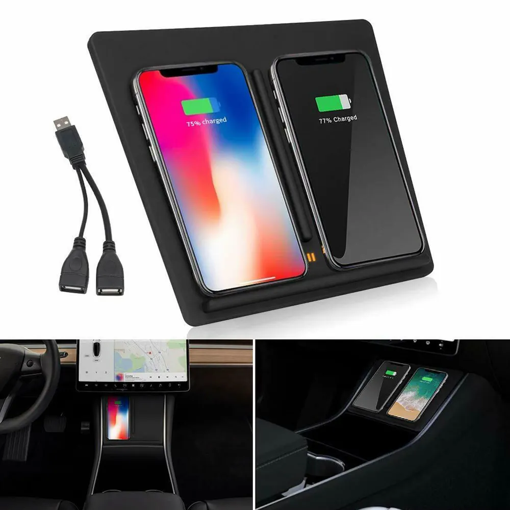 

Car Wireless Phone Charging Dock Center Console Charger for Tesla Model 3