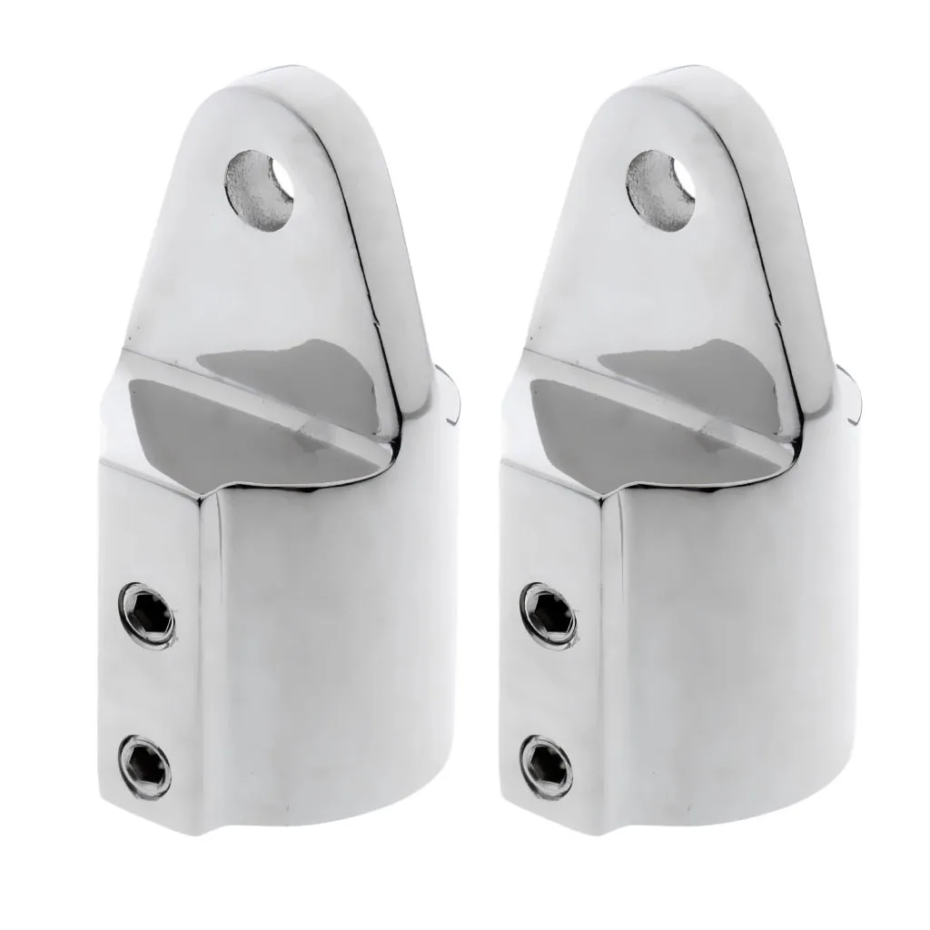 2x Bimini Top Eye End Cap Fits 25mm Pipe Stainless Steel 316 Marine Hardware