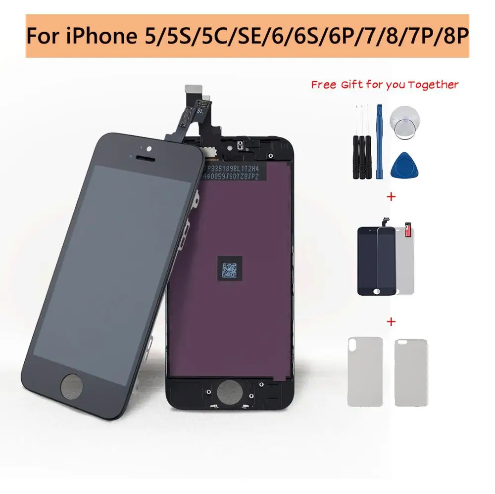 AAA + Lcd для iPhone 6 7 8 Plus дисплей сенсорный экран сборка 5 5S se 6S plus без битых пикселей