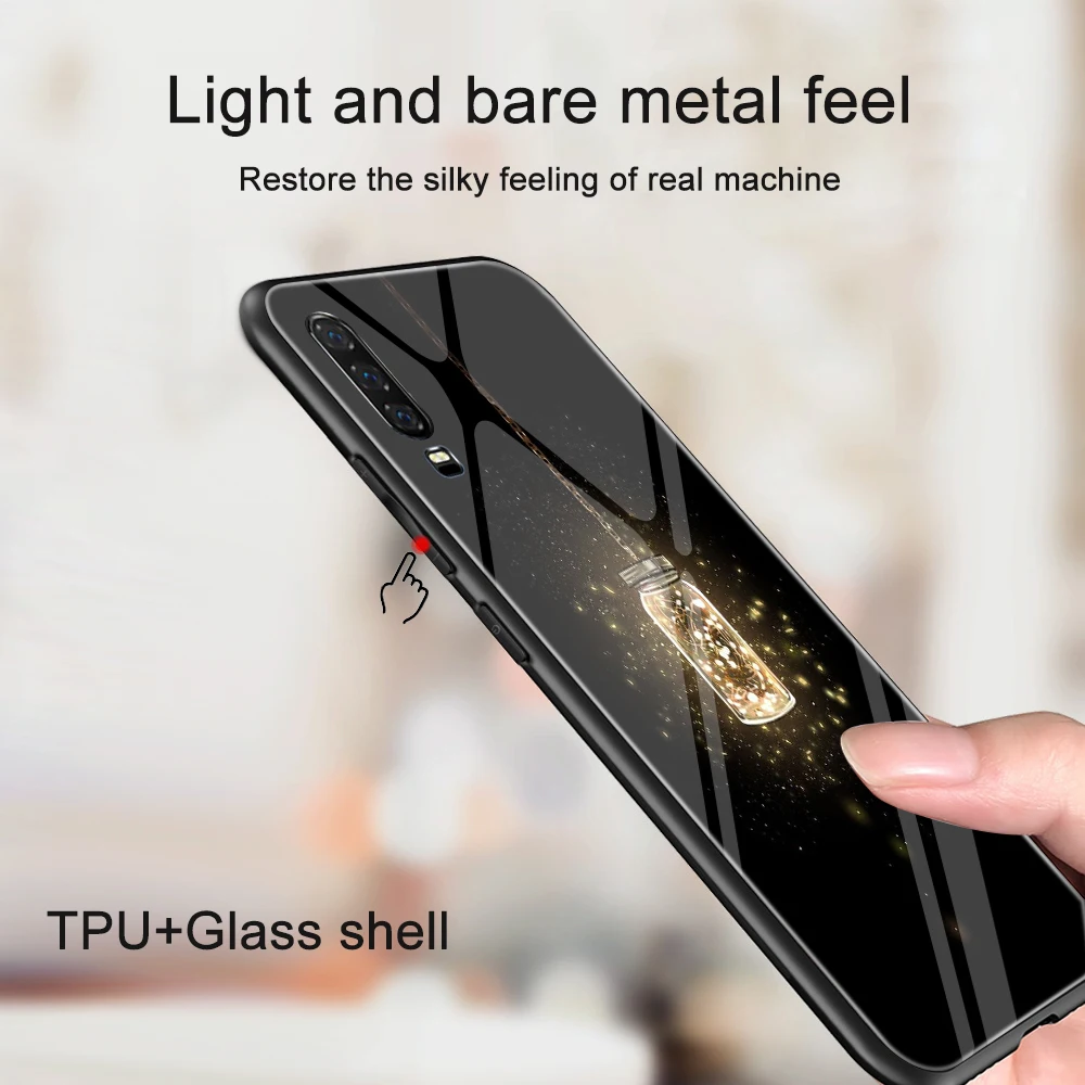 ciciber Luxury Vogue Cute Glass Case for Huawei P40 P30 P20 Honor 30 30S 20 10 Mate 40 30 20 P Smart 2020 2019 Lite Pro Funda
