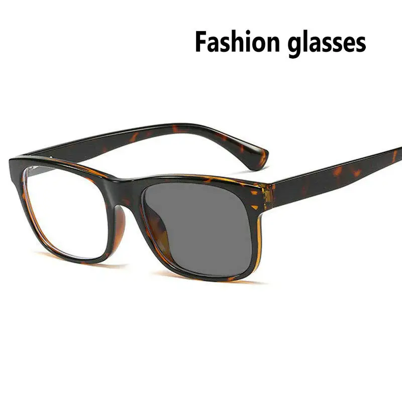 Square Glasses Women Finished Sun Photochromic Myopia Optical Eyeglass Frames and Transition lenses Myopia Eyewear with box FML - Цвет оправы: leoaprd-0.50