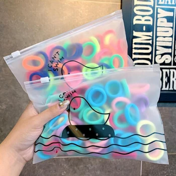 

100pcs/Set Fashion Girls Colorful Nylon Elastic Hair Bands Ponytail Holder Children Bands Headband Kids Hair Accessories