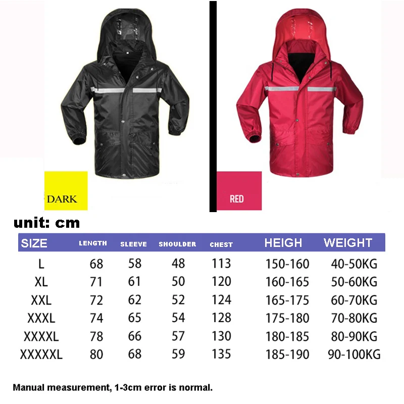 Motorcycle Waterproof Fashion Raincoats men and women Fission Rain Suit Double Layer Electric Bicycle Thickening cloth