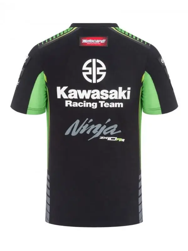 Быстросохнущая футболка для мотоцикла Кавасаки, для спуска на гору велосипеда, для мотокросса, для гонок, мужские летние рубашки