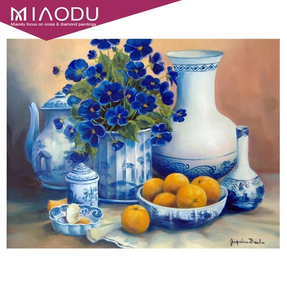 Miaodu кухонная Цветочная Алмазная вышивка 5d DIY наборы для алмазной живописи для полной квадратной вышивки Стразы мозаика игла